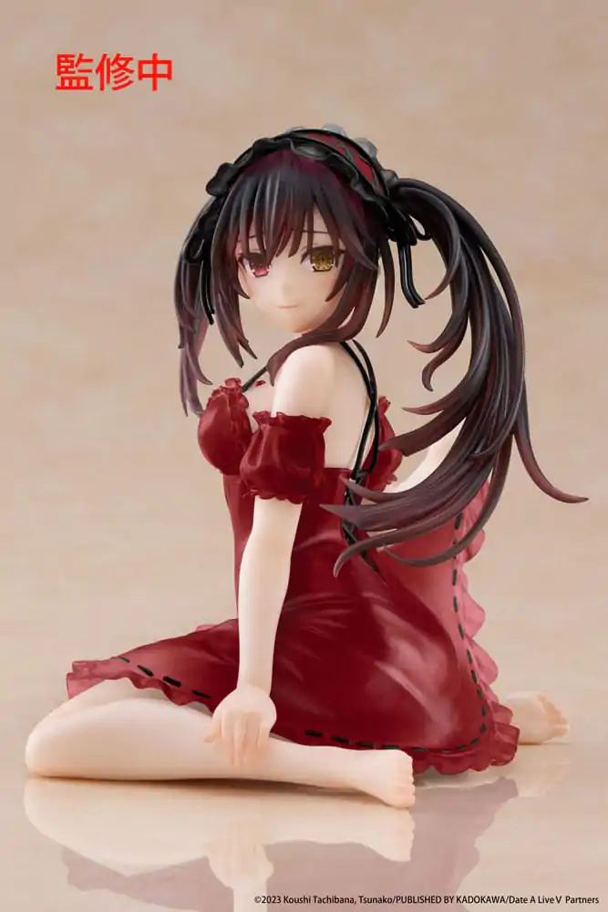 Date A Live V PVC Statue Desktop Cute Figure Kurumi Tokisaki Nightwear Ver. Renewal 13 cm product photo
