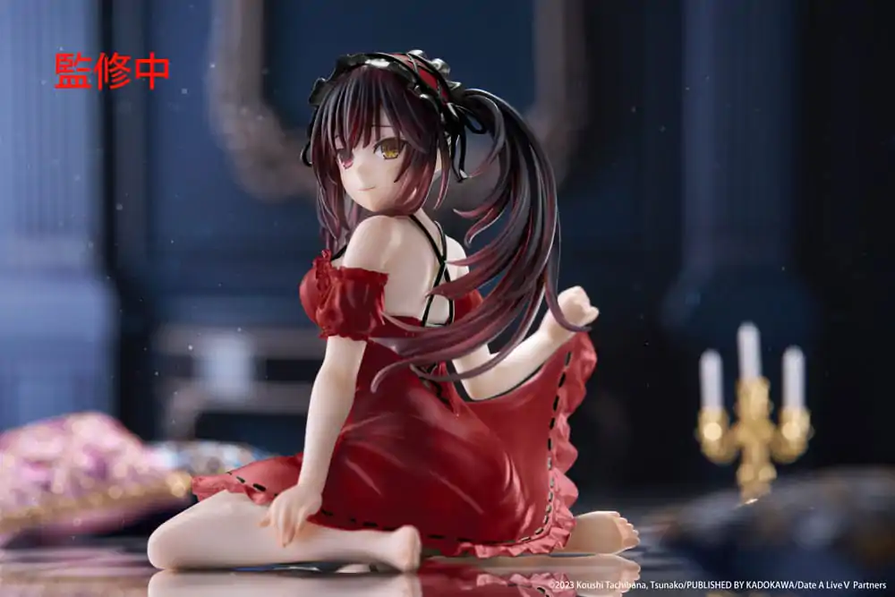 Date A Live V PVC Statue Desktop Cute Figure Kurumi Tokisaki Nightwear Ver. Renewal 13 cm product photo