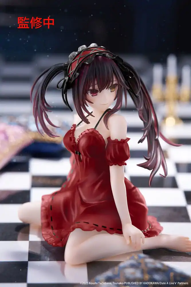 Date A Live V PVC Statue Desktop Cute Figure Kurumi Tokisaki Nightwear Ver. Renewal 13 cm product photo