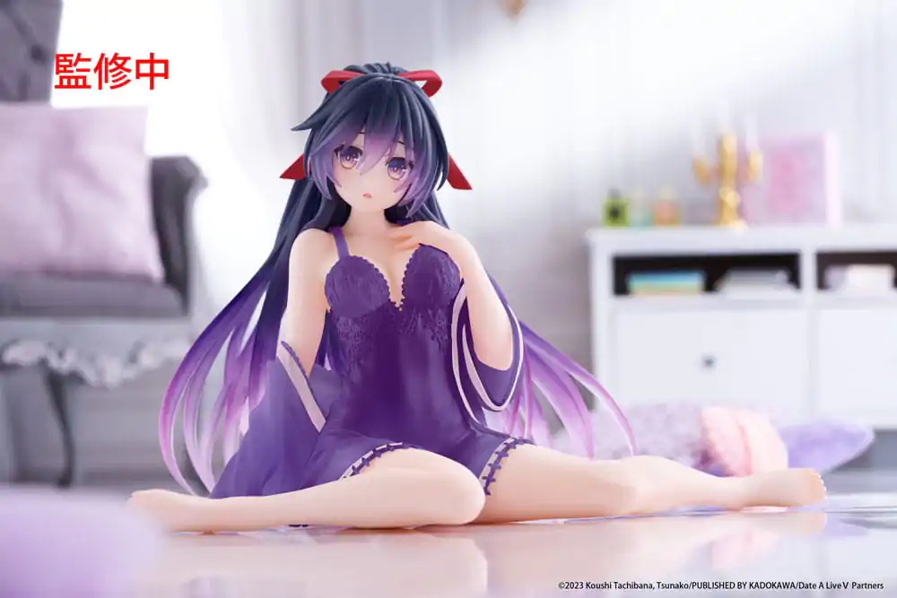 Date A Live V PVC Statue Desktop Cute Figure Tohka Yatogami Nightwear Ver. Renewal 13 cm product photo