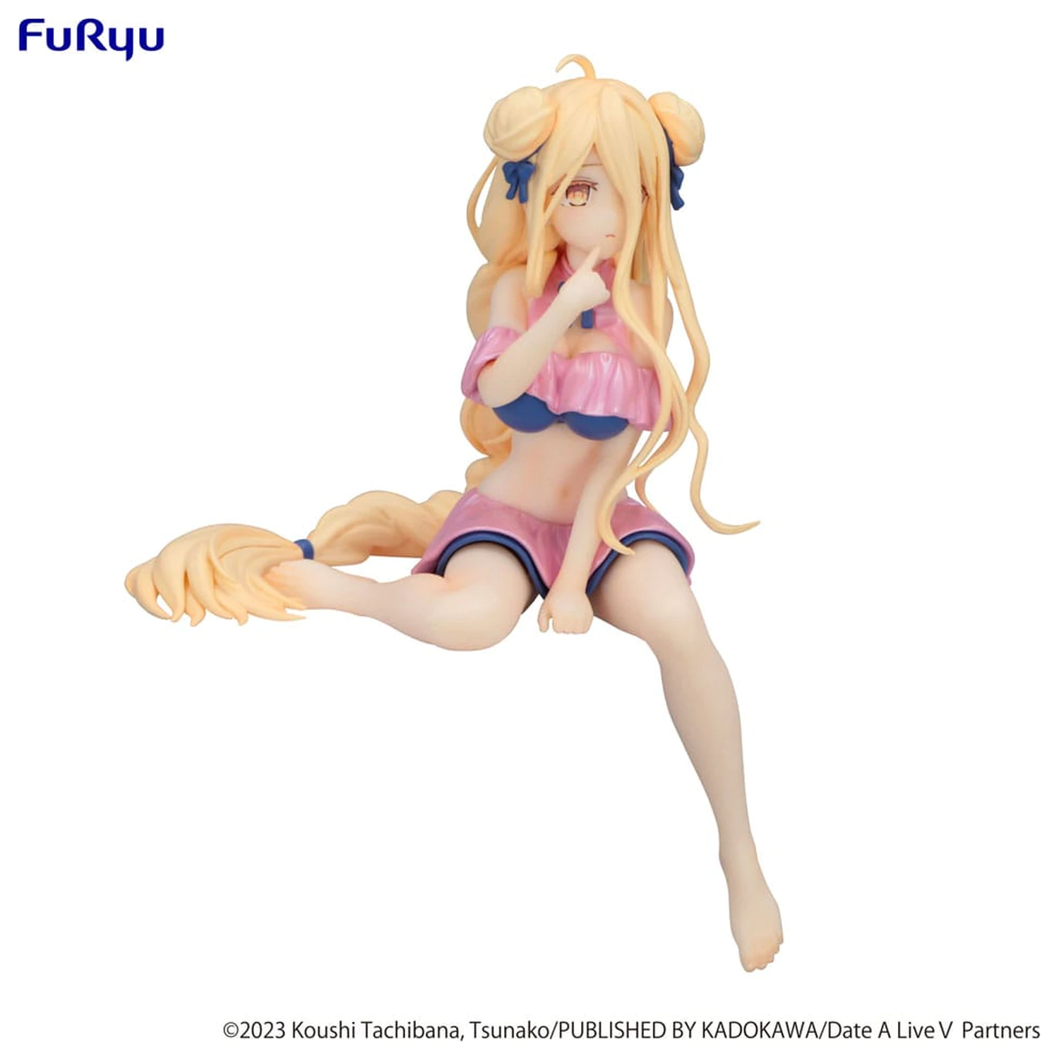 Date A Live V Noodle Stopper PVC Statue Mukuro Hoshimiya Swimsuit Pastel Pink Color Ver. 13 cm    product photo