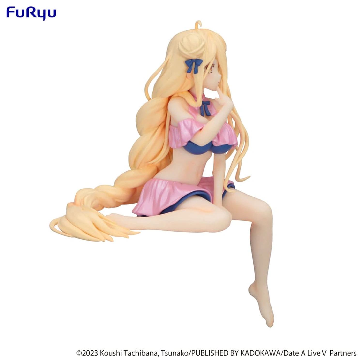 Date A Live V Noodle Stopper PVC Statue Mukuro Hoshimiya Swimsuit Pastel Pink Color Ver. 13 cm    product photo