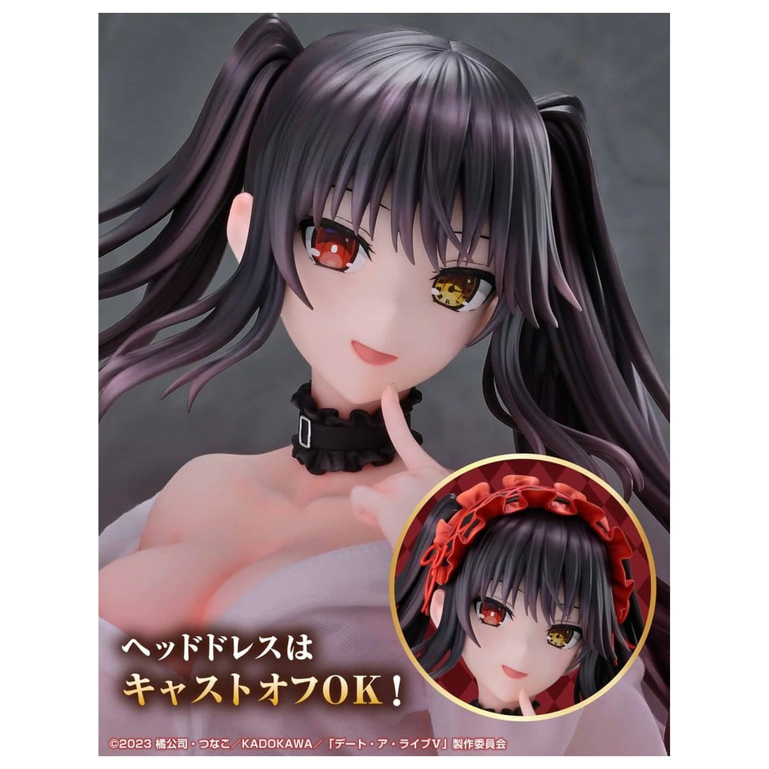 Date A Live V Re:Dress PVC Figure 1/4 Kurumi Tokisaki Dress shirt Ver. 40 cm product photo