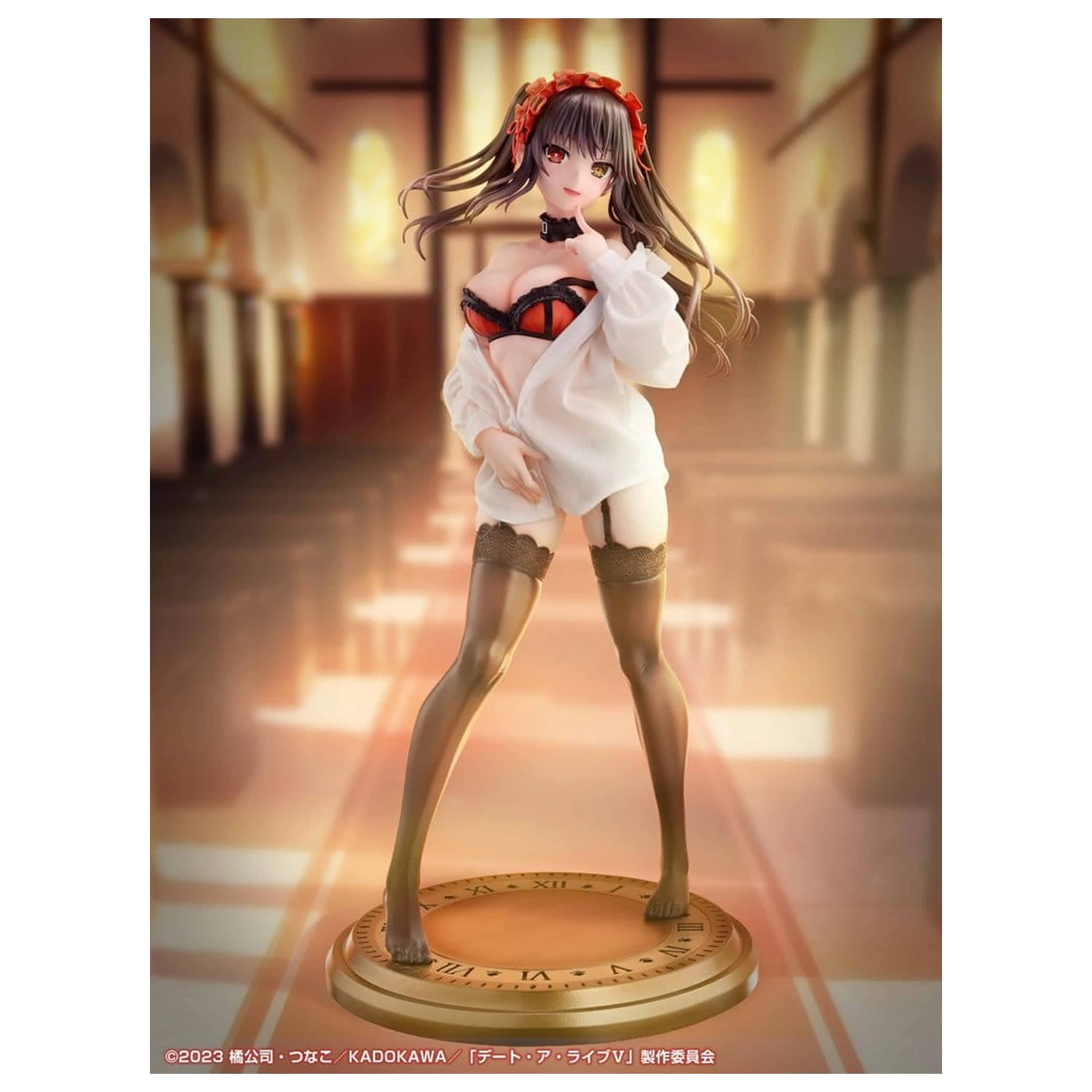 Date A Live V Re:Dress PVC Figure 1/4 Kurumi Tokisaki Dress shirt Ver. 40 cm product photo