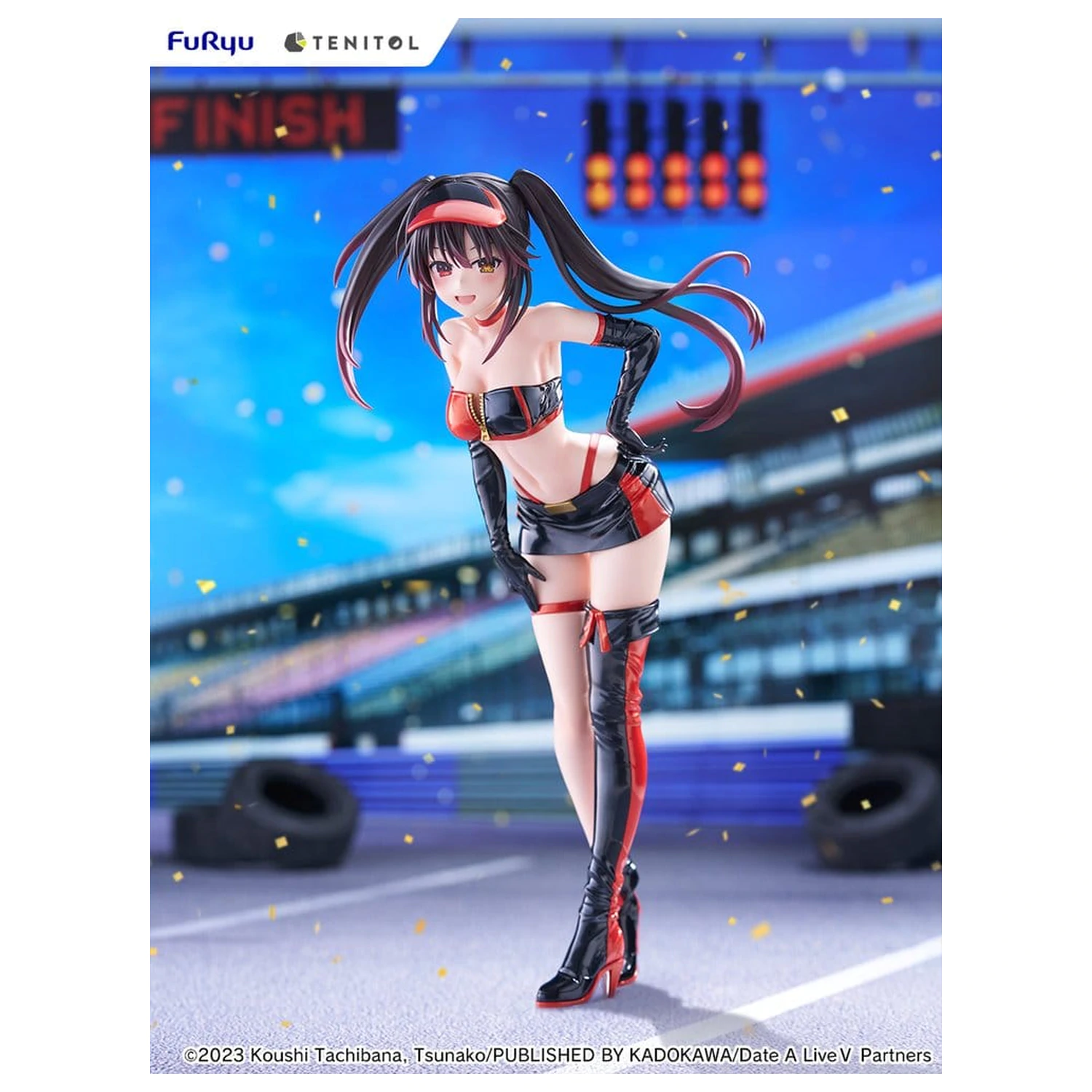 Date A Live V Tenitol Tall PVC Figure Kurumi Tokisaki Race Queen Ver. 29 cm product photo