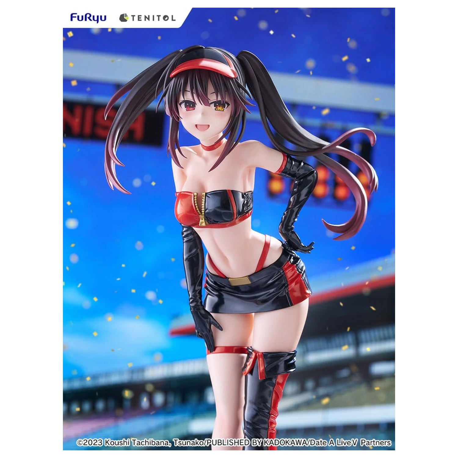 Date A Live V Tenitol Tall PVC Figure Kurumi Tokisaki Race Queen Ver. 29 cm product photo