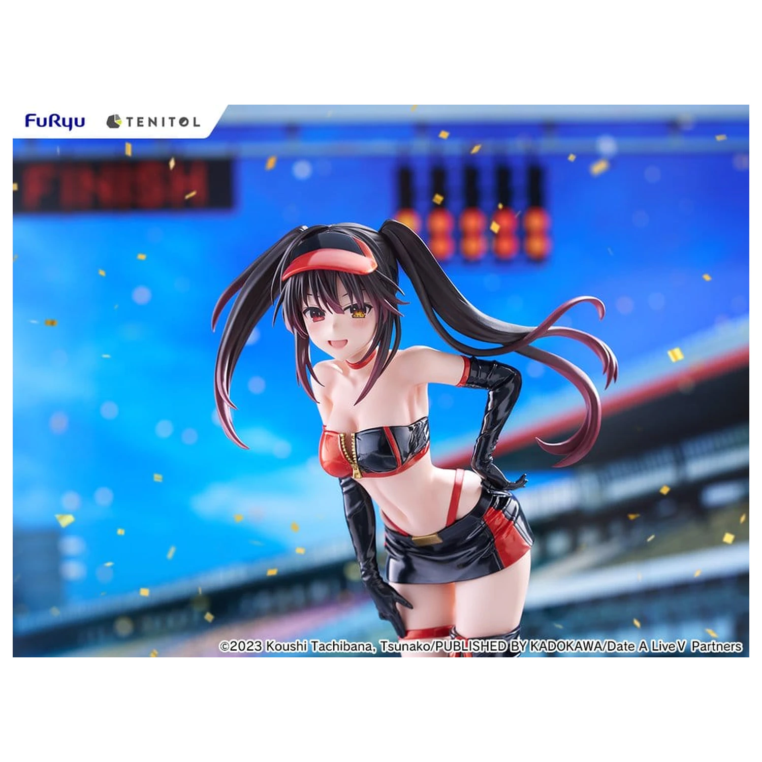Date A Live V Tenitol Tall PVC Figure Kurumi Tokisaki Race Queen Ver. 29 cm product photo