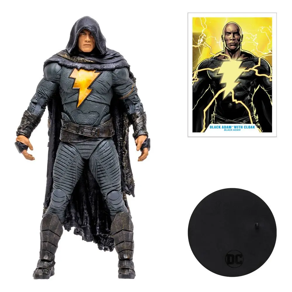 DC Black Adam Movie Action Figure Black Adam with Cloak 18 cm product photo