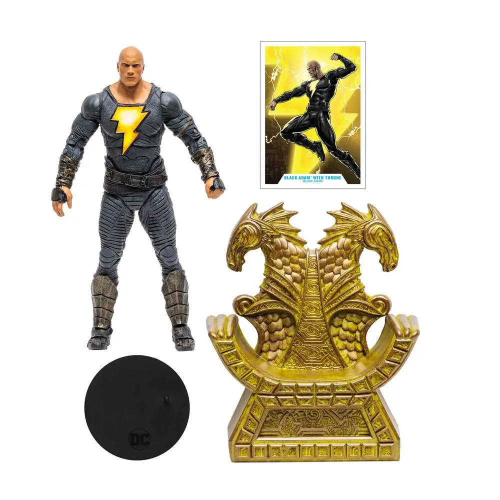 DC Black Adam Movie Action Figure Black Adam with Throne 18 cm product photo