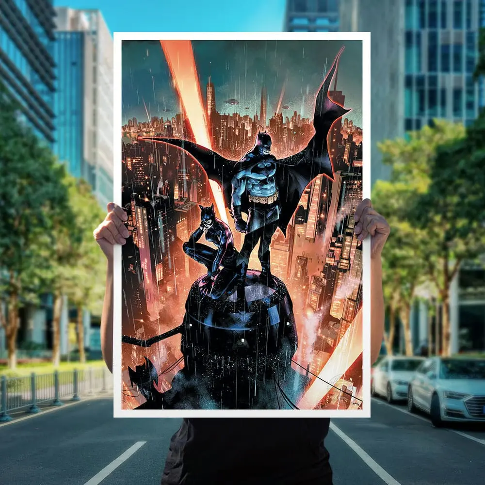 DC Comics Art Print Batman &amp; Catwoman 41 x 61 cm - unframed product photo