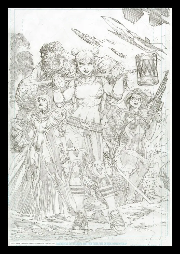 DC Comics Art Print Harley Quinn Comic Book Art Print 42 x 30 cm product photo