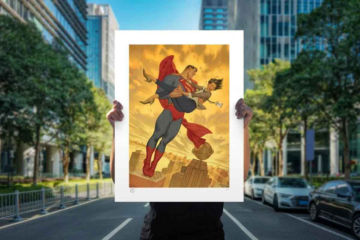 DC Comics Art Print Superman &amp; Lois Lane 46 x 61 cm - unframed product photo