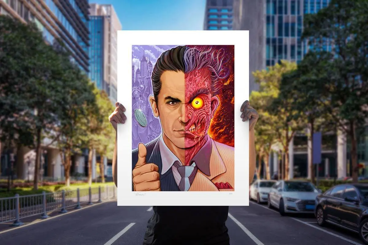 DC Comics Art Print Two-Face 46 x 61 cm - unframed product photo