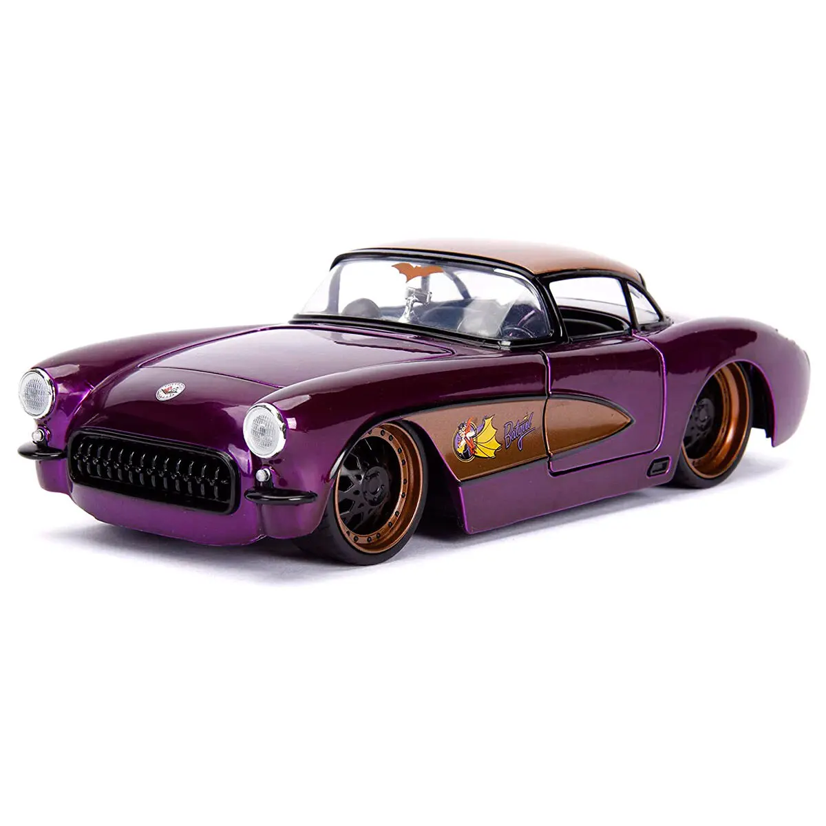 DC Comics Batgirl Chevy Corvette 1957 metal car + figure set product photo