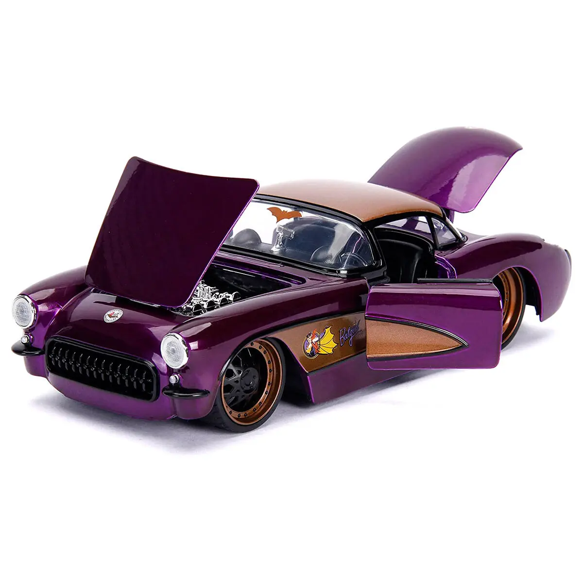 DC Comics Batgirl Chevy Corvette 1957 metal car + figure set product photo