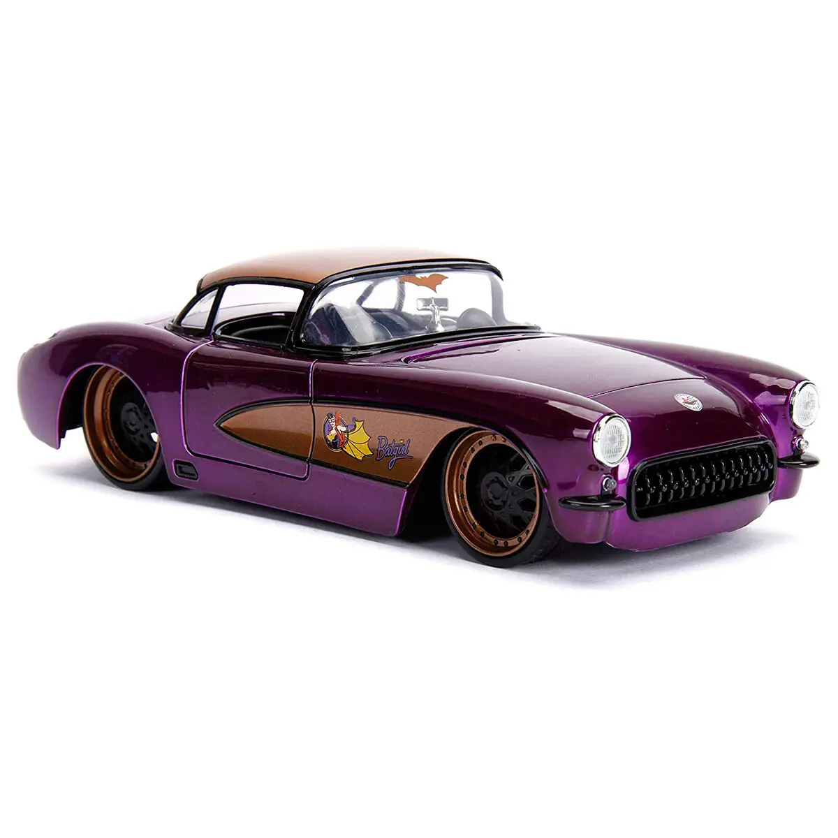 DC Comics Batgirl Chevy Corvette 1957 metal car + figure set product photo