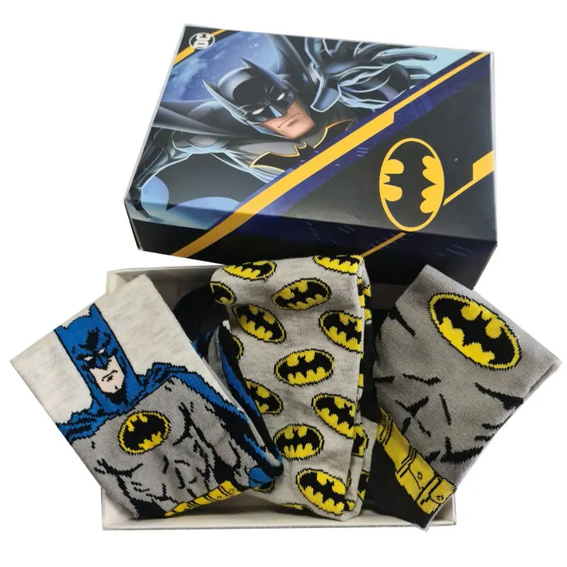 DC Comics Batman assorted pack 3 socks adult product photo