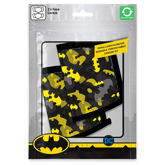 Batman Face Masks 2-Pack Camo Yellow product photo