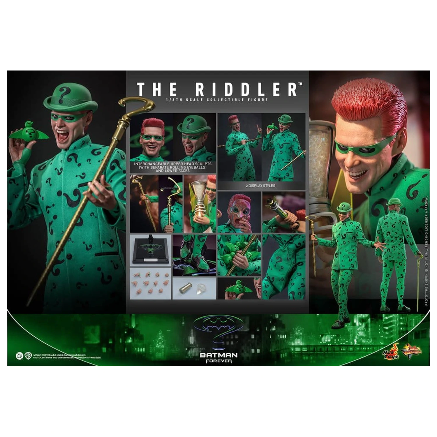 DC Comics Batman Forever Movie Masterpiece Action Figure 1/6 Riddler 31 cm product photo
