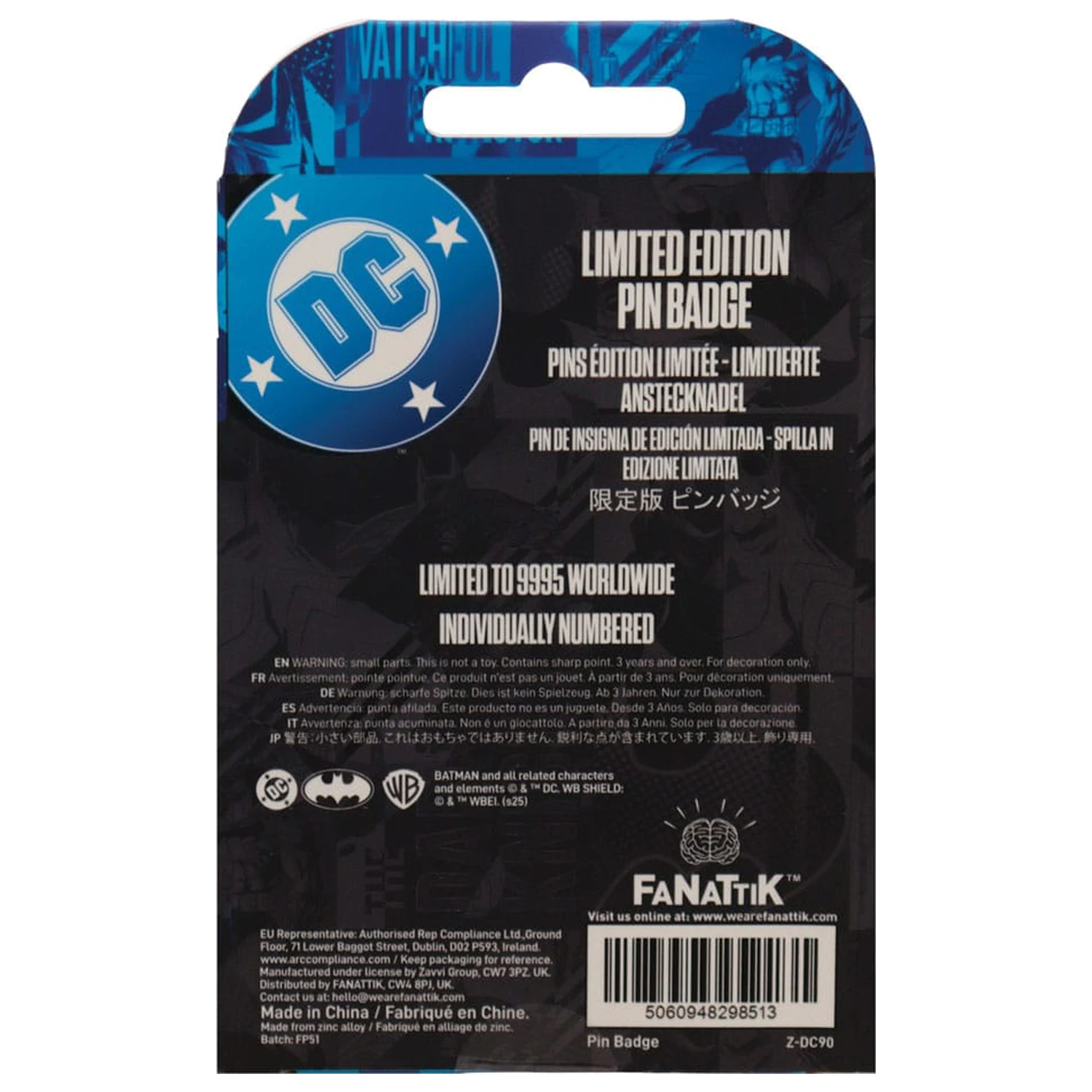 DC Comics Pin Badge Batman Gotham City Guardian Limited Edition      product photo