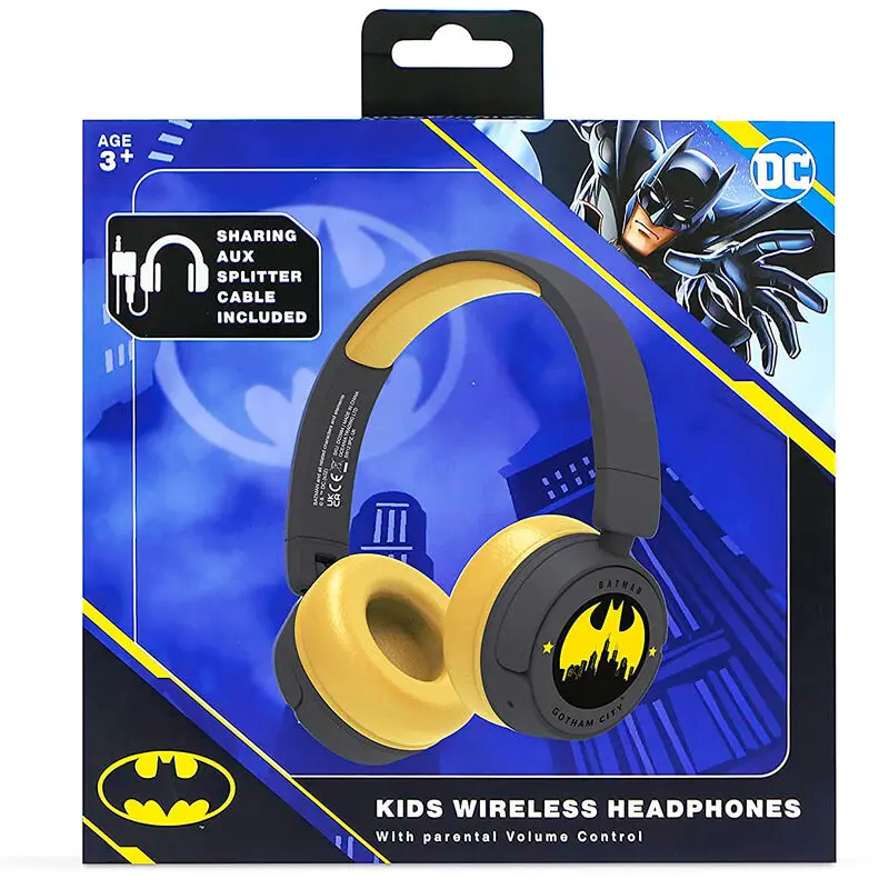 DC Comics Batman Gotham City wireless kids headphones product photo