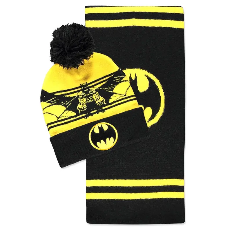 DC Comics Batman beanie and scarf set product photo