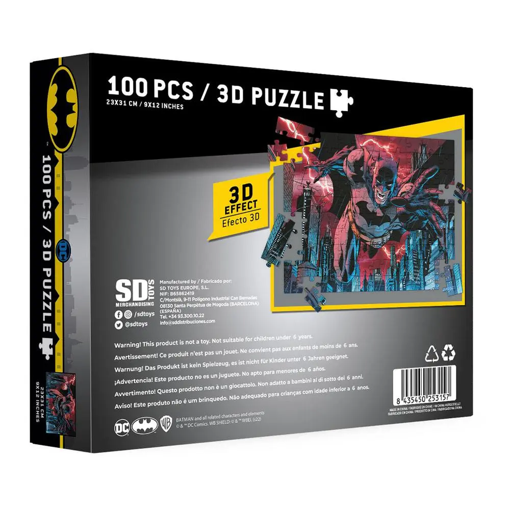 DC Comics Jigsaw Puzzle with 3D-Effect Batman Urban Legend (100 pieces) product photo