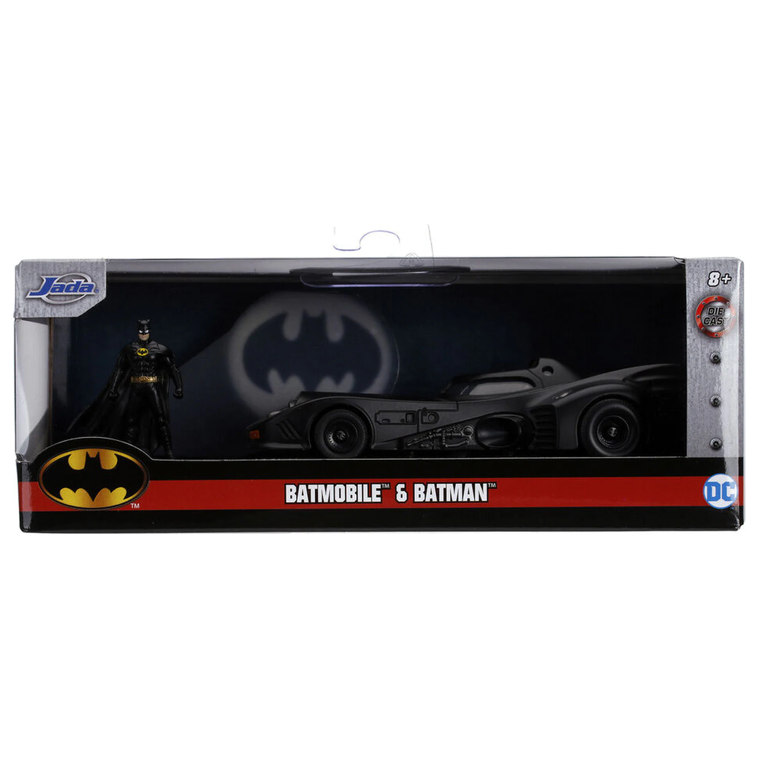 DC Comics Batmobil 1989 metal car + Batman figure set product photo