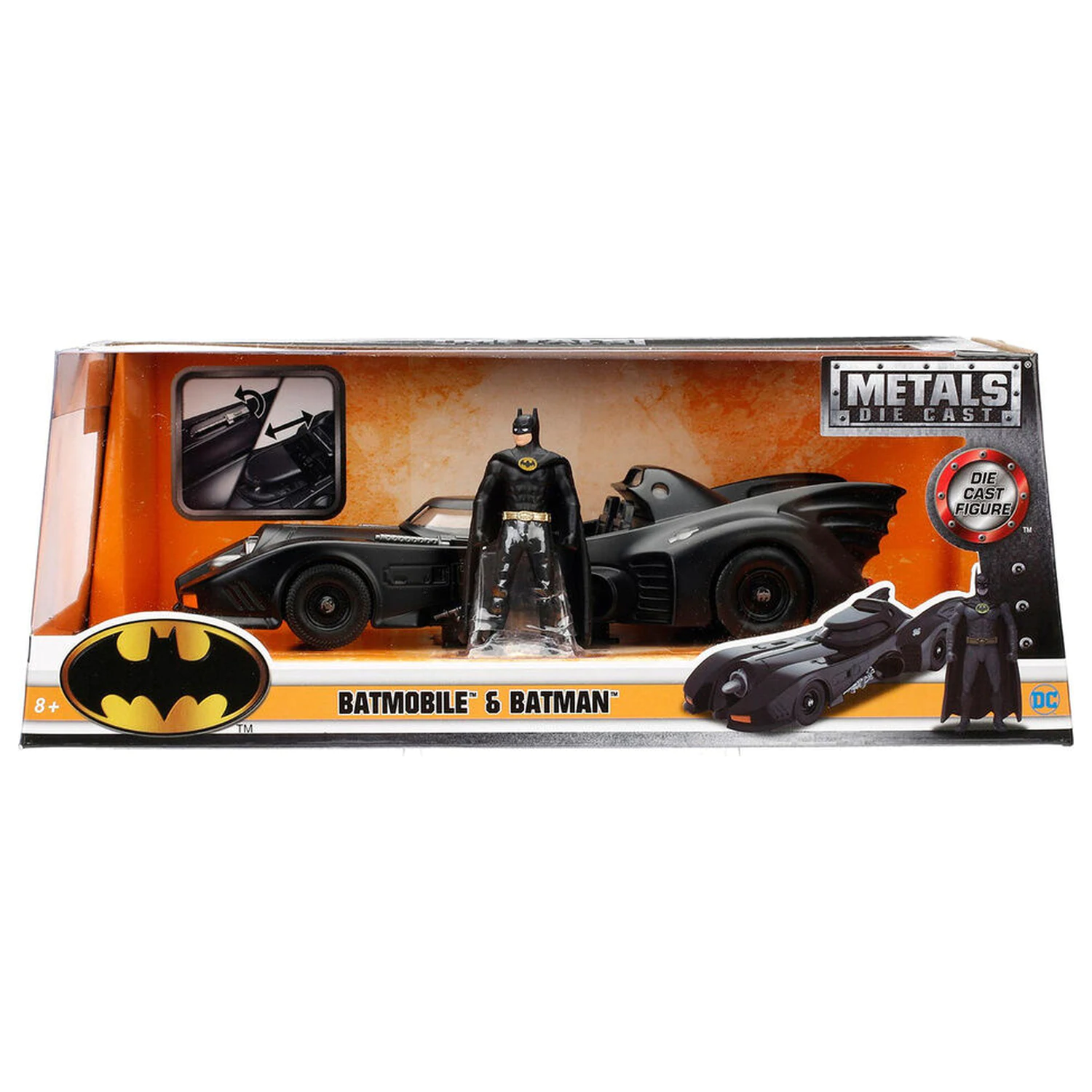 DC Comics Batmovil metal car + Batman figure set product photo