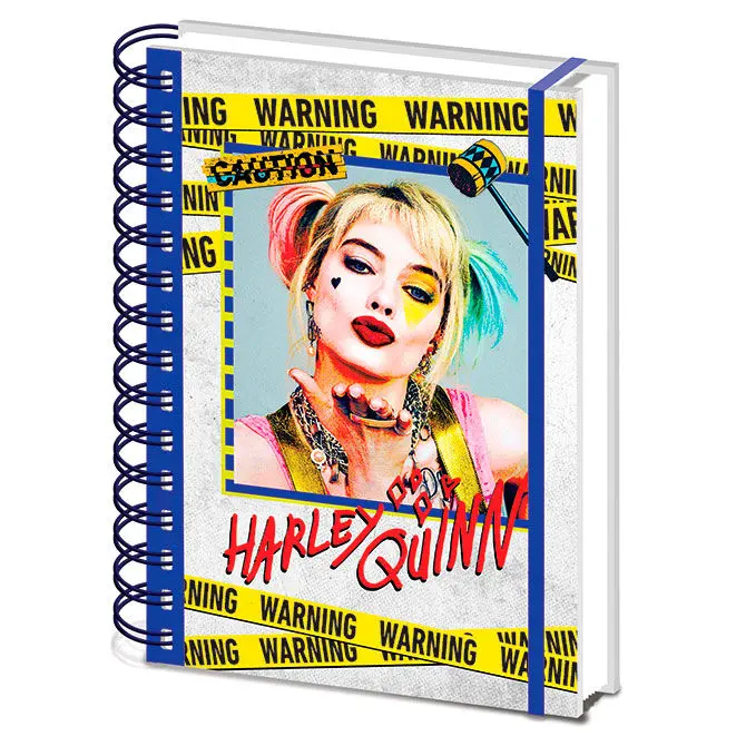 DC Comics Birds of Prey Harley Quinn Warning A5 notebook product photo