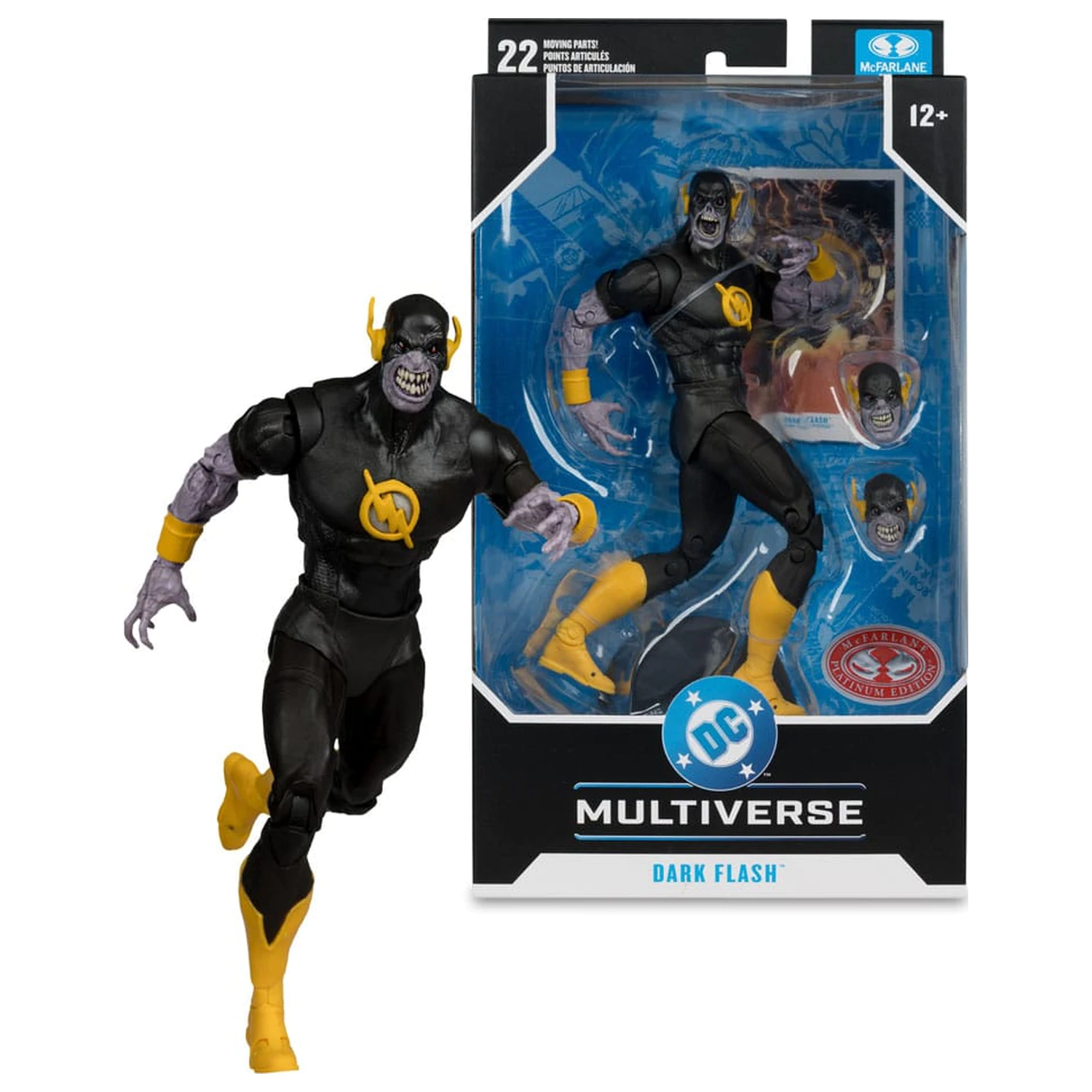 DC Comics DC Multiverse Action Figure Dark Flash (Dark Mulitverse) (Red Platinum Edition) 18 cm product photo