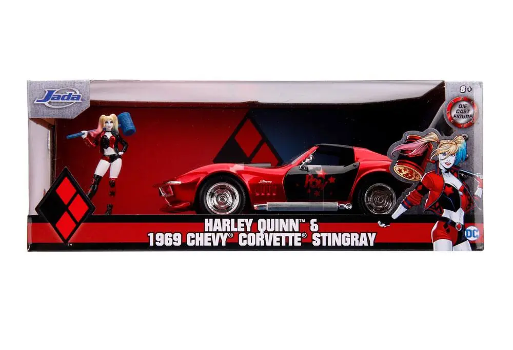 DC Comics Diecast Model 1/24 1969 Chevy Corvette Stingray with Figure product photo