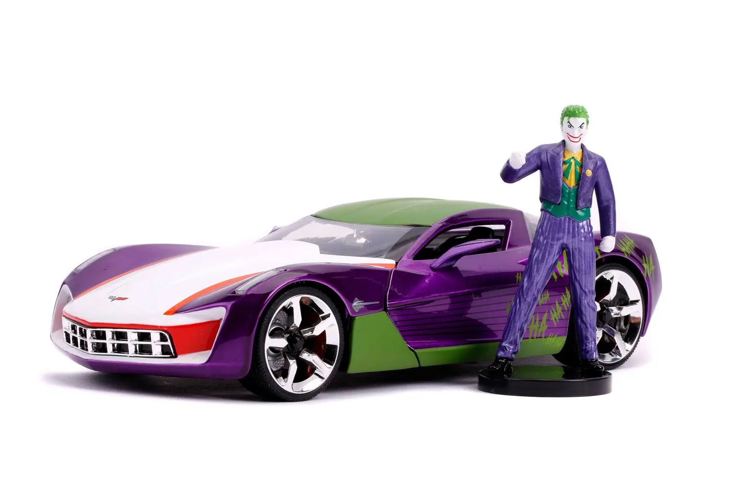 DC Comics Diecast Model 1/24 2009 Chevy Corvette Stingray with Figure product photo