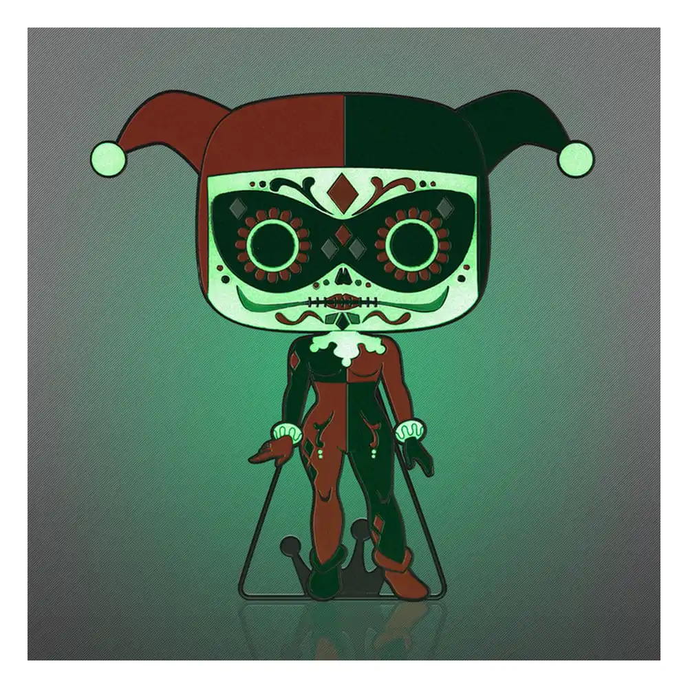 DC Comics DOTD Loungefly POP! Enamel Pin Harley Quinn (Glow-in-the-Dark) 10 cm termékfotó