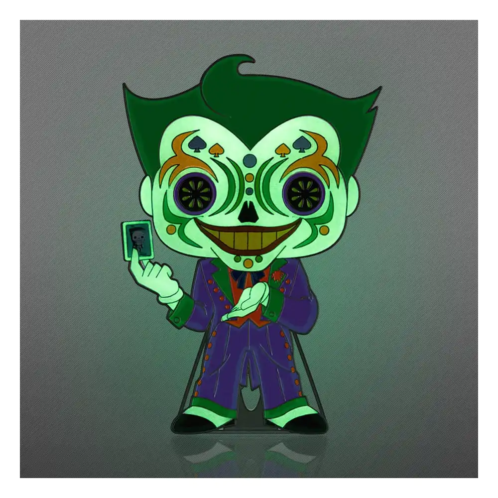 DC Comics DOTD Loungefly POP! Enamel Pin Joker (Glow-in-the-Dark) 10 cm termékfotó