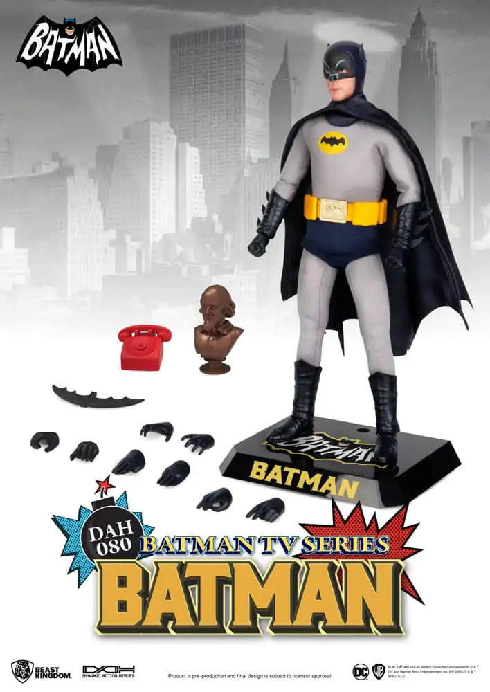 DC Comics Dynamic 8ction Heroes Action Figure 1/9 Batman TV Series Batman 24 cm termékfotó