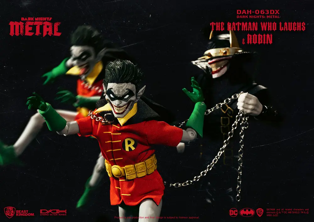 DC Comics Dynamic 8ction Heroes Action Figure 1/9 The Batman Who Laughs and his Rabid Robins DX 20 cm product photo