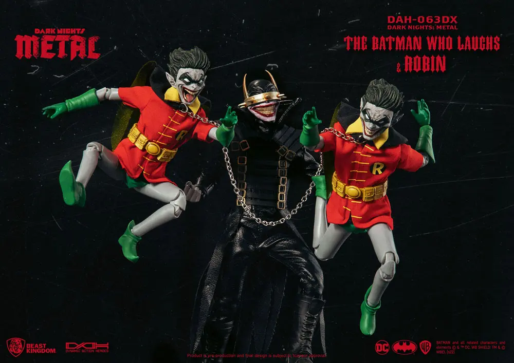 DC Comics Dynamic 8ction Heroes Action Figure 1/9 The Batman Who Laughs and his Rabid Robins DX 20 cm product photo
