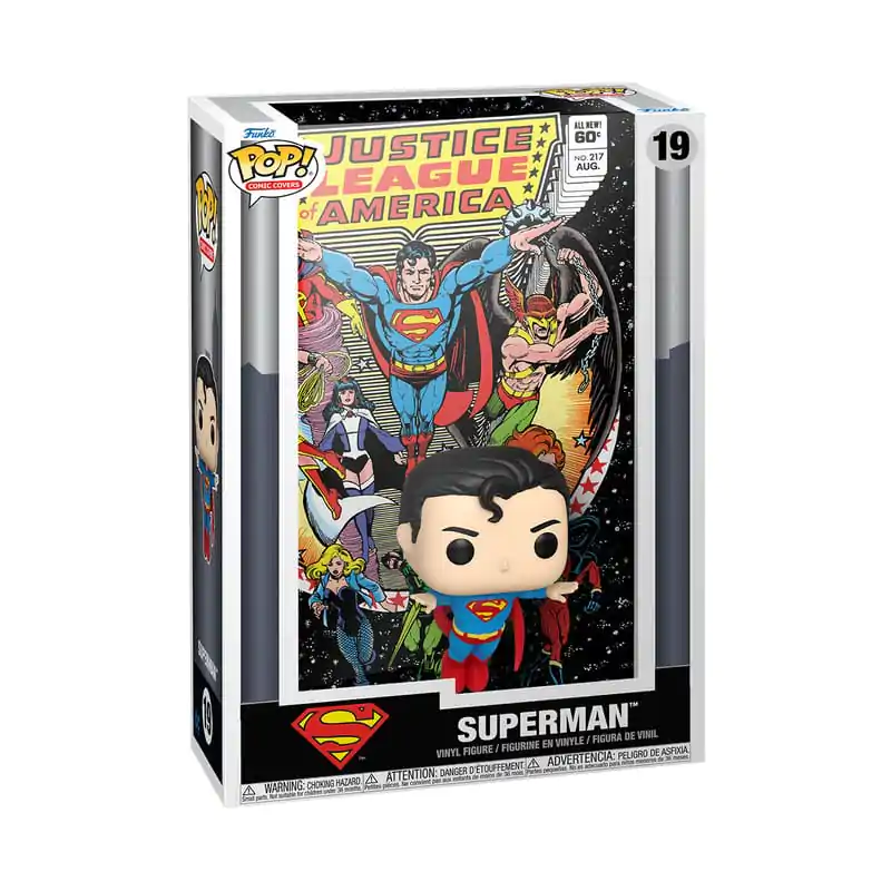 DC Comics Funko POP! Comic Cover Vinyl Figure Justice League of America Superman 9 cm product photo