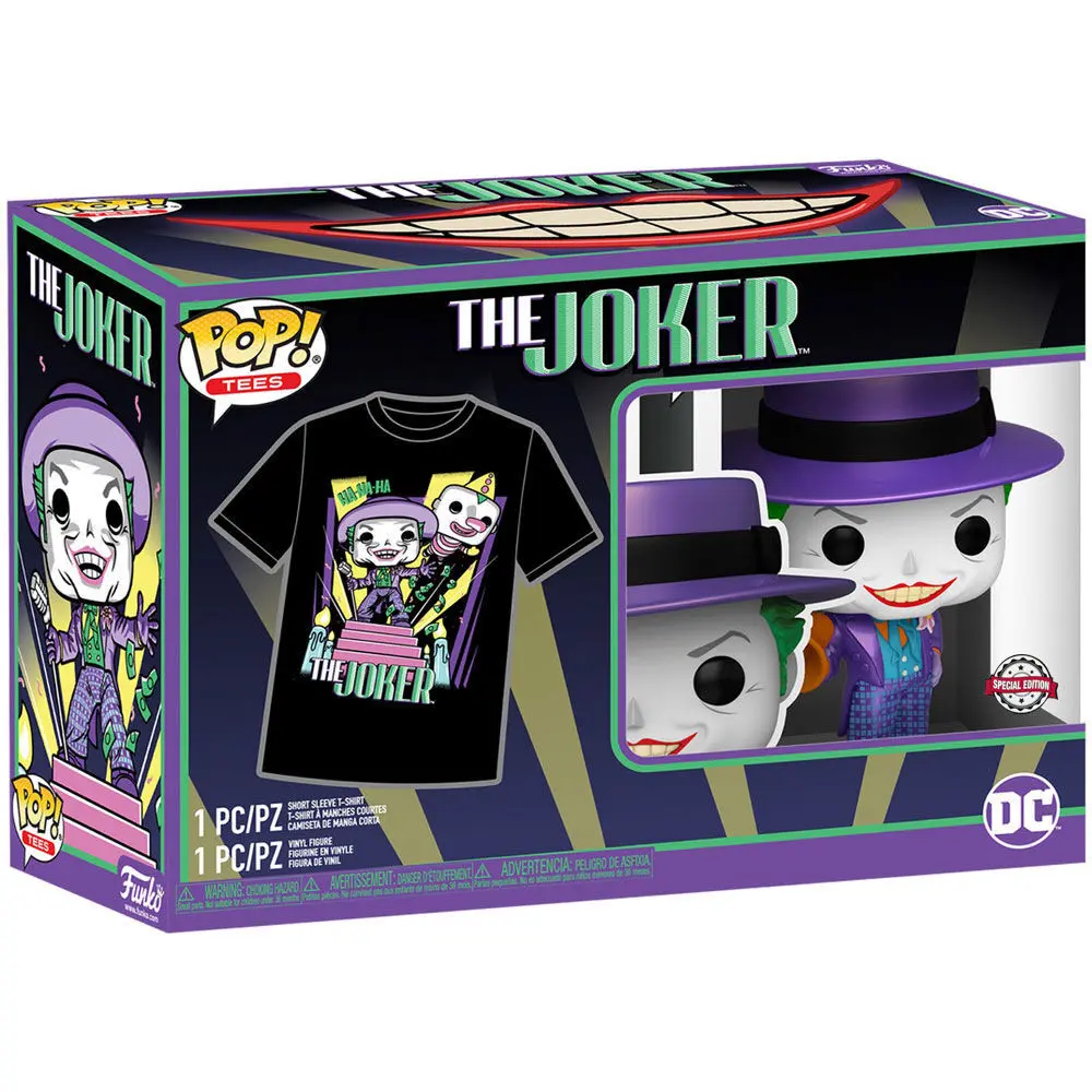 DC Comics Funko POP figure & tee box Batman 89 Joker with Speaker product photo