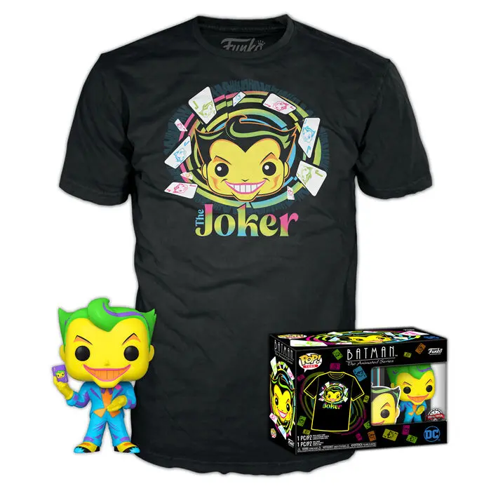 DC Comics Funko POP! figure & tee box Joker Exkluzív product photo