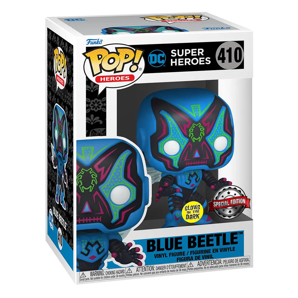 DC Comics POP! Vinyl Figure Dia De Los DC Blue Beetle (GW) 9 cm product photo