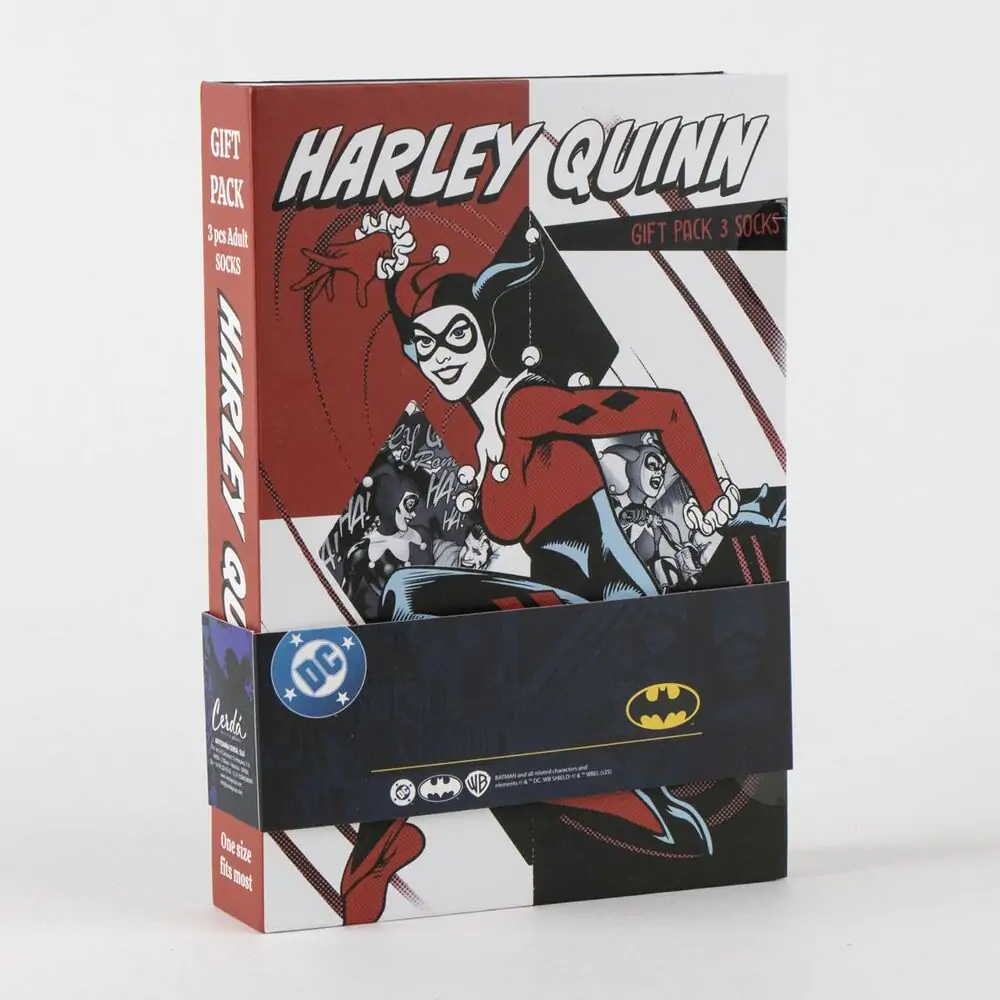 DC Comics Harley Quinn pack 3 adult socks product photo