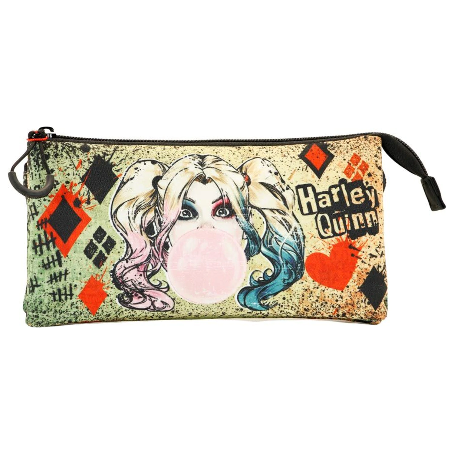 DC Comics Harley Quinn Mad Love triple pencil case product photo