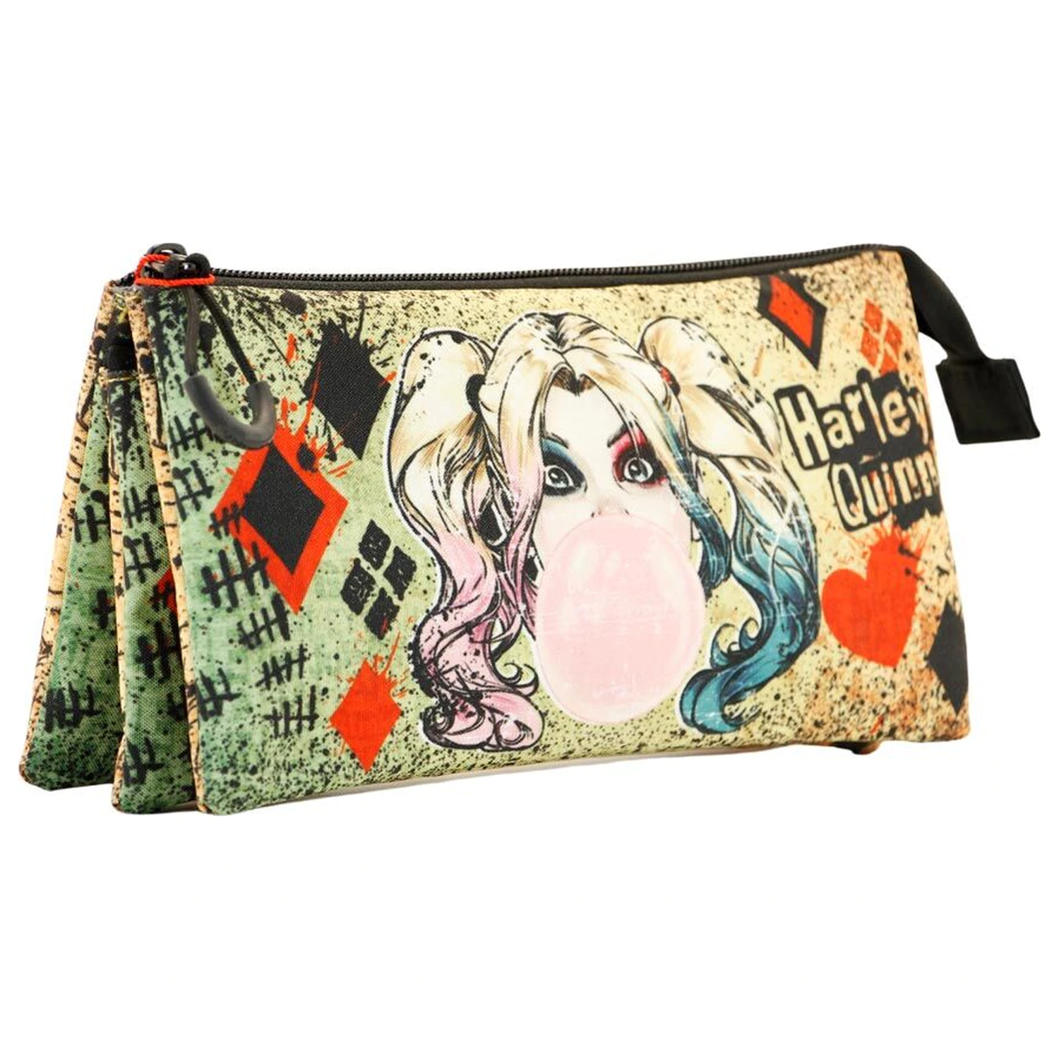 DC Comics Harley Quinn Mad Love triple pencil case product photo