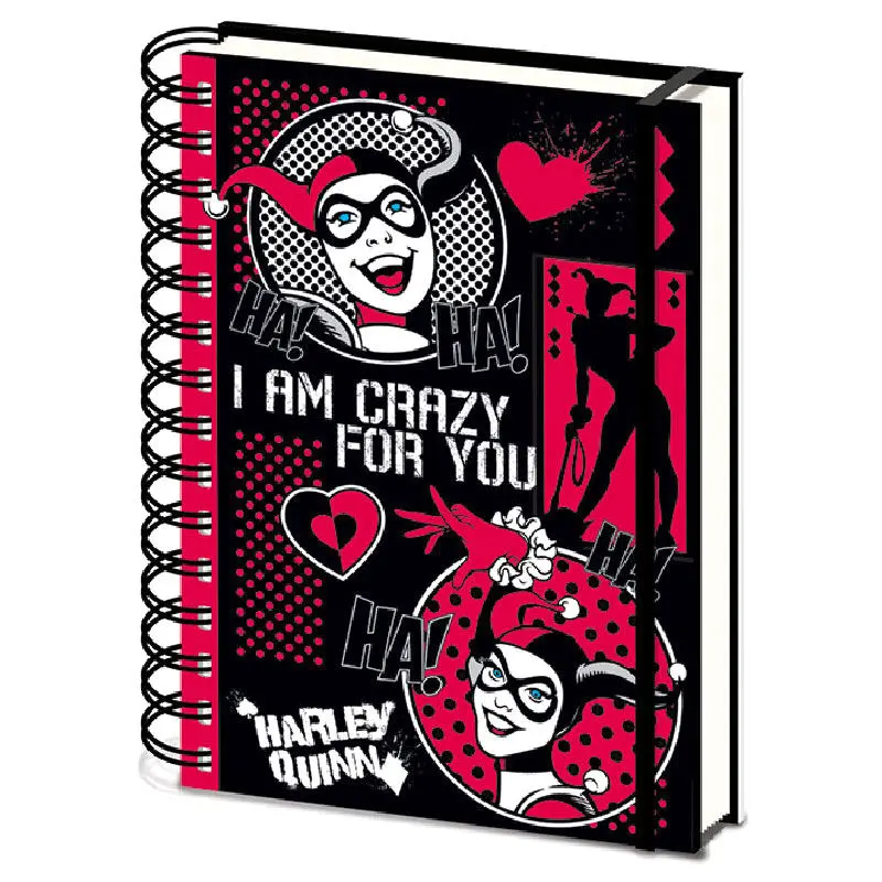 DC Comics Harley Quinn Crazy for You A5 notebook product photo