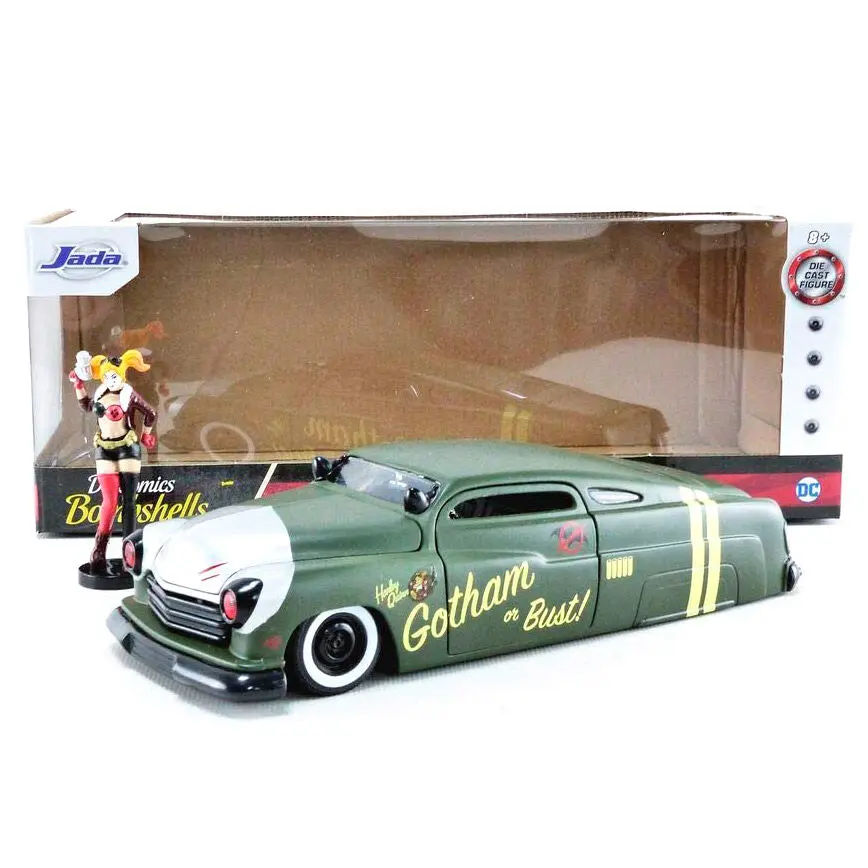 DC Comics Harley Quinn Mercury 1951 metal car + figure set product photo