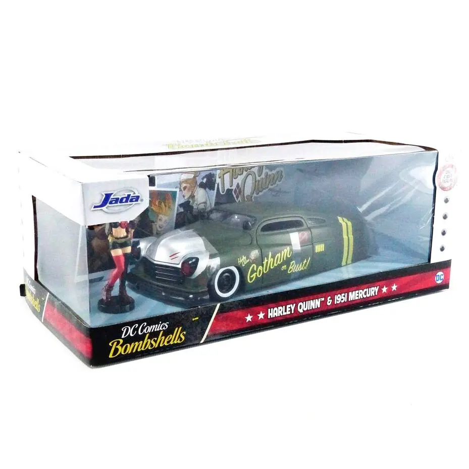 DC Comics Harley Quinn Mercury 1951 metal car + figure set product photo