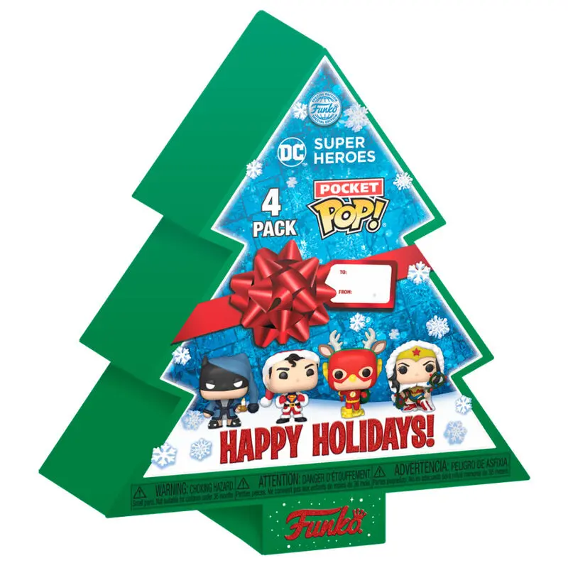 DC Comics Holiday 2022 Pocket POP! Vinyl Figures 4-Pack Tree Holiday Box 4 cm termékfotó