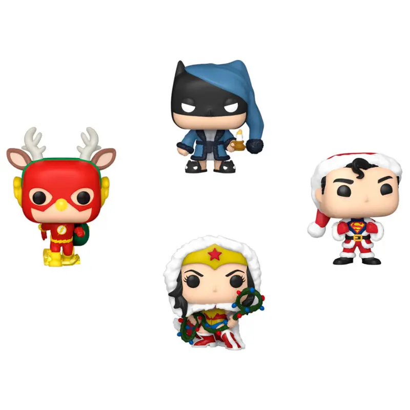 DC Comics Holiday 2022 Pocket POP! Vinyl Figures 4-Pack Tree Holiday Box 4 cm termékfotó